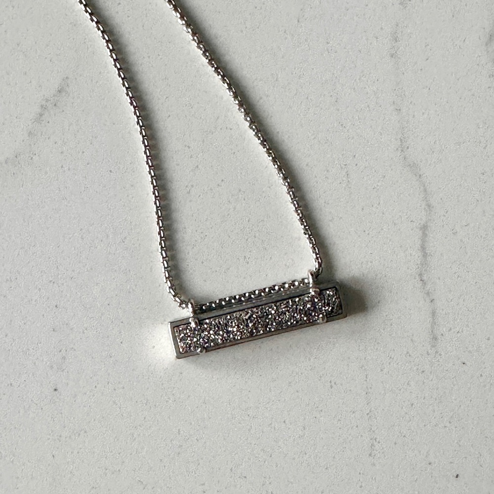 Kendra Scott Silver Bar Necklace